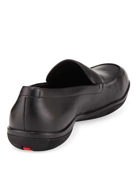 prada loafer red|prada loafers black leather men's.